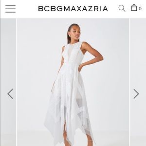 BCBGMAXAZRIA ANDI HANDKERCHIEF DRESS, NEW WITH TAGS. NEVER WORN